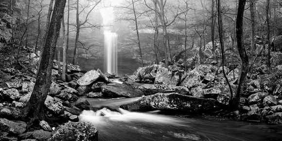 Cedar Falls in Black & White